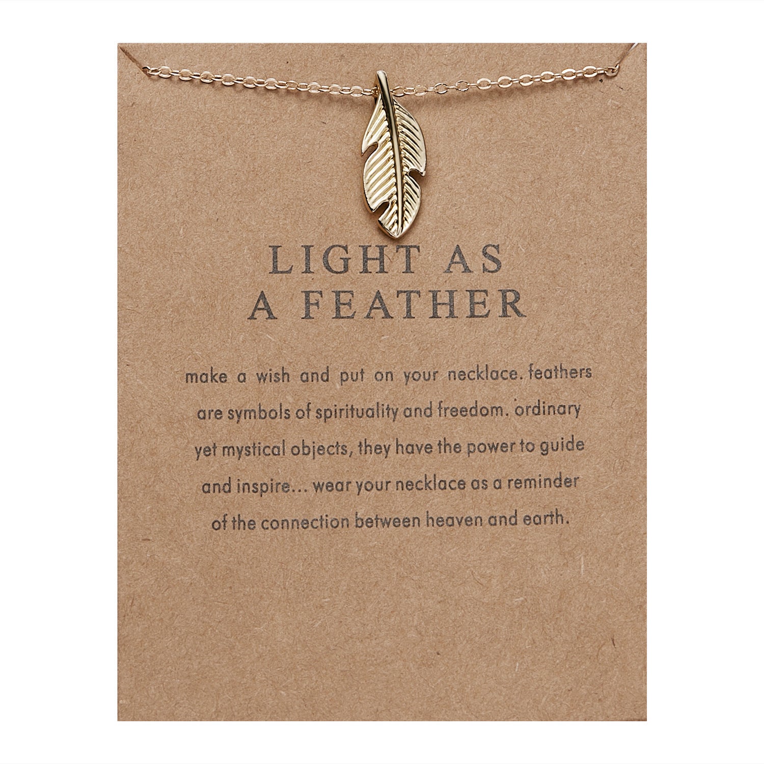 TB Golden Feather Spirit Clavicle Necklace