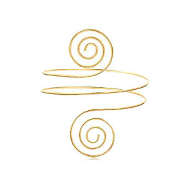 TBFashion Golden Aura Spiral Arm Cuff