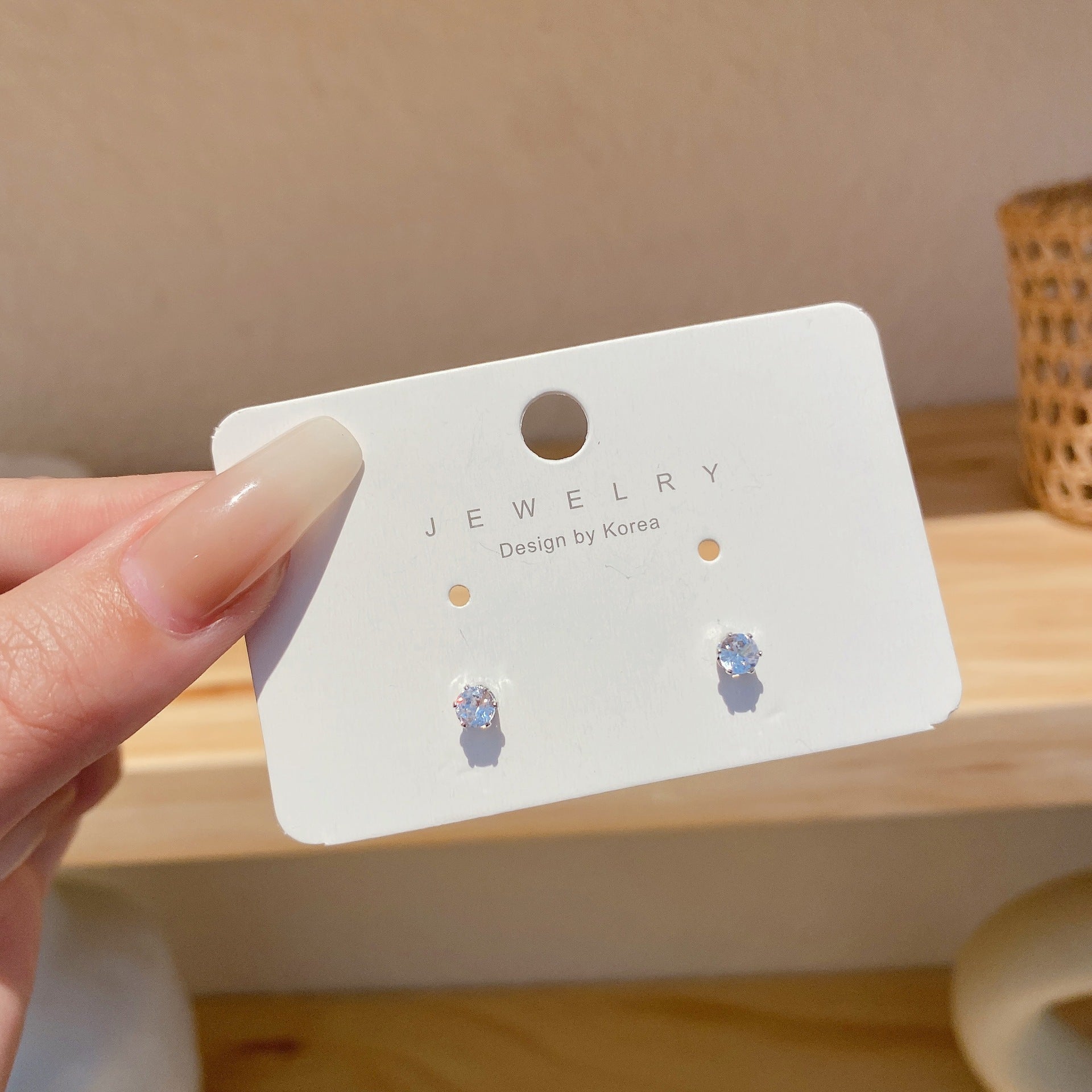 TBFashion Korean-Inspired Zircon Sparkle Stud Earrings