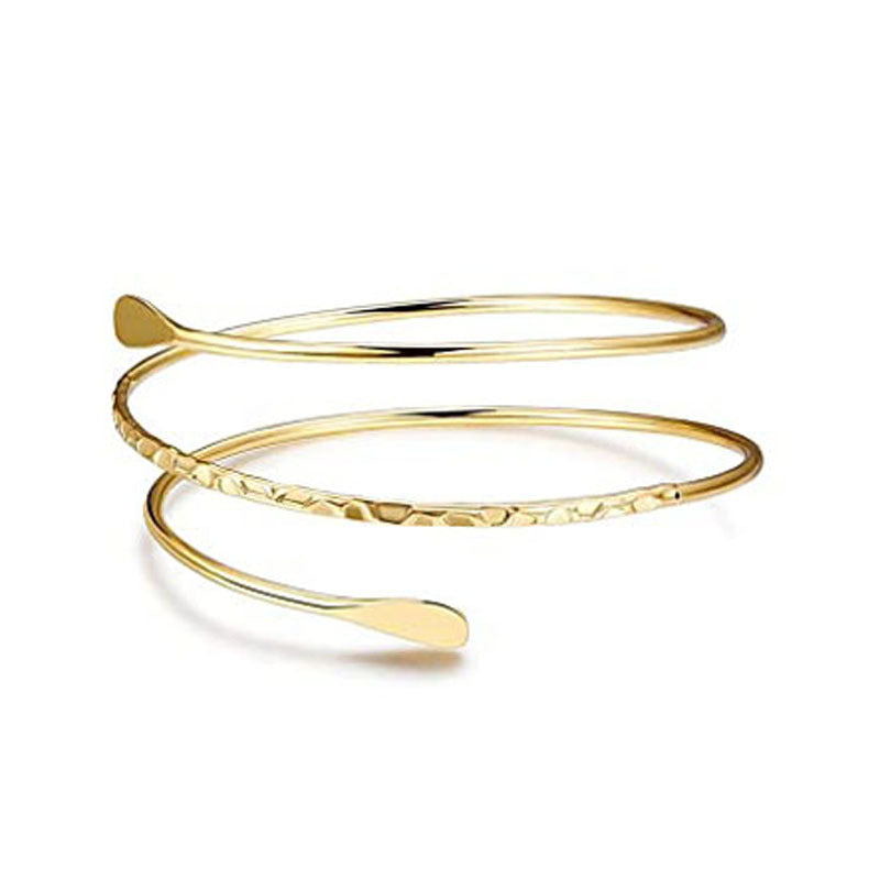 TBFashion Aura Gold Spiral Arm Cuff