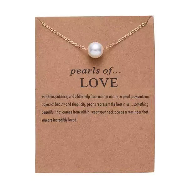 TB Solitaire Pearl of Love Necklace