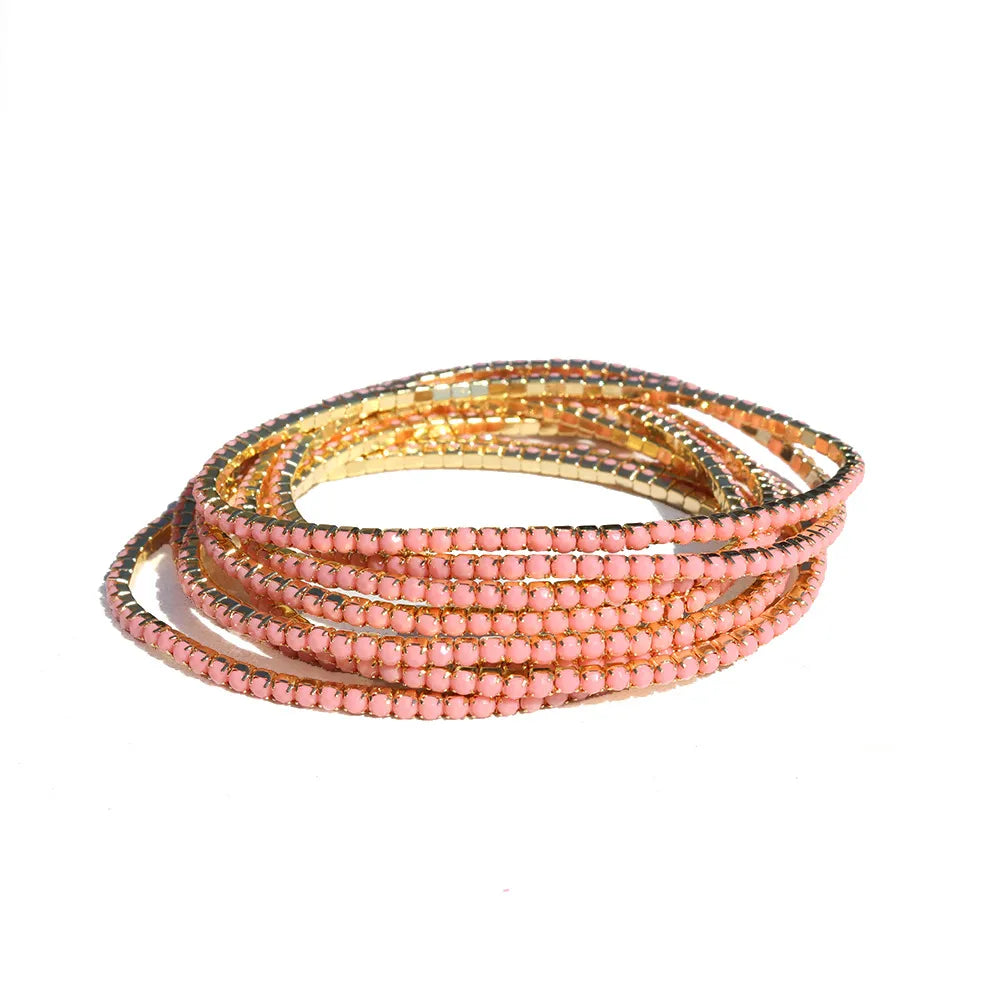 TB Rosewater Radiance Coiled Bracelet Set