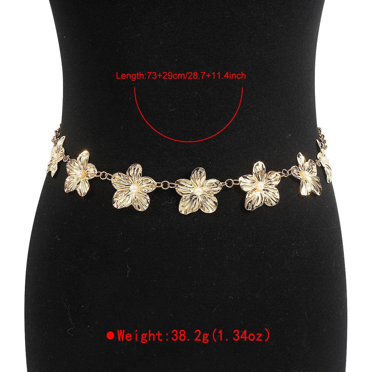 TB Golden Bloom Pearl Waist Chain