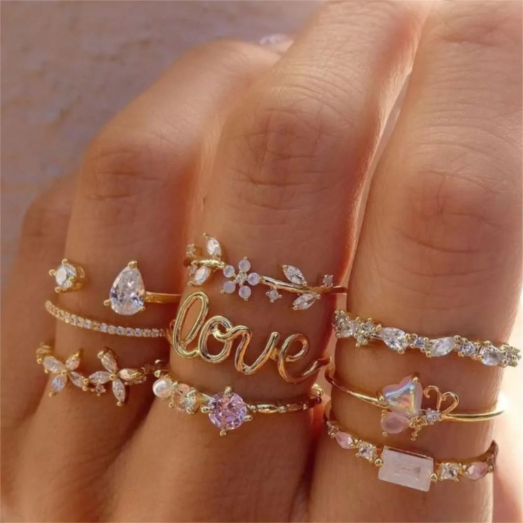 TB Enchanting Stackable Ring Collection - Delicate Diamond-Accent Designs
