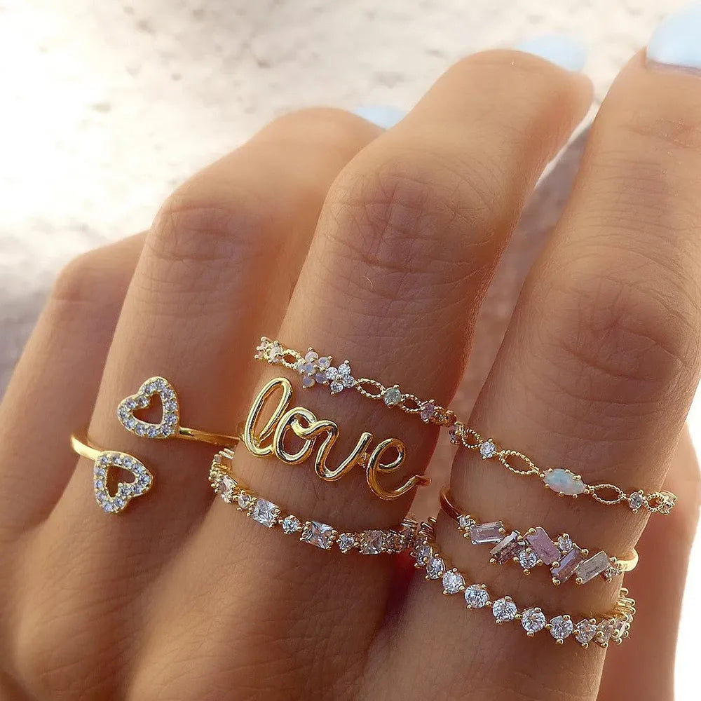 TB Enchanting Stackable Love Ring Collection