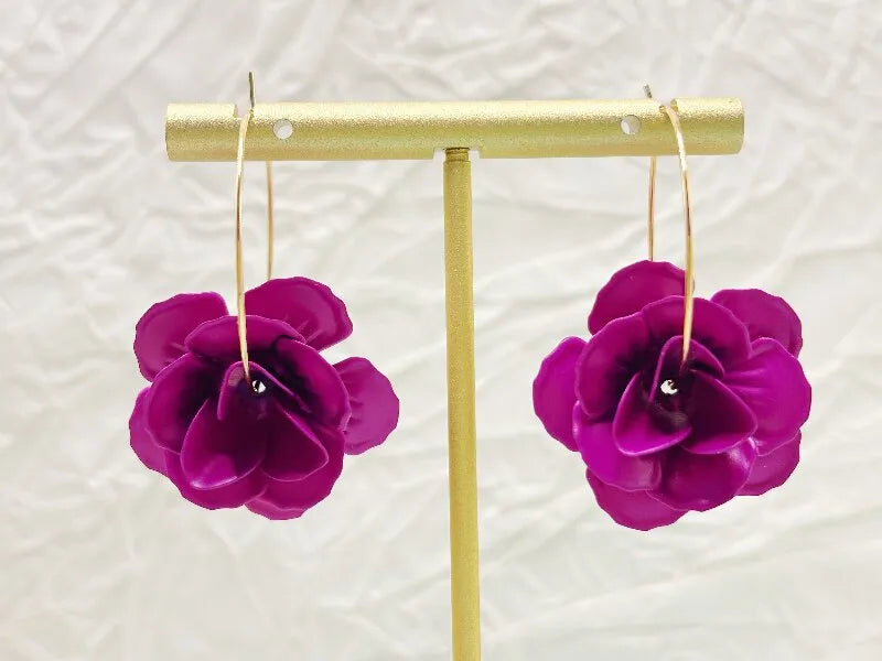 TB Vivacious Bloom Hoop Earrings