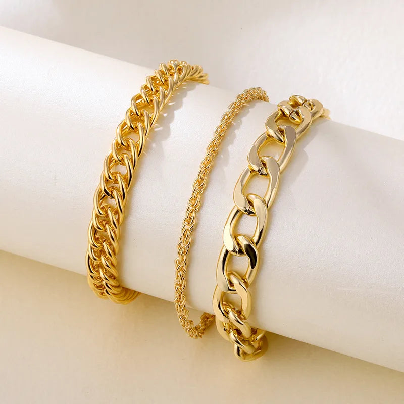 TB Golden Era Chain Trio Bracelet Set
