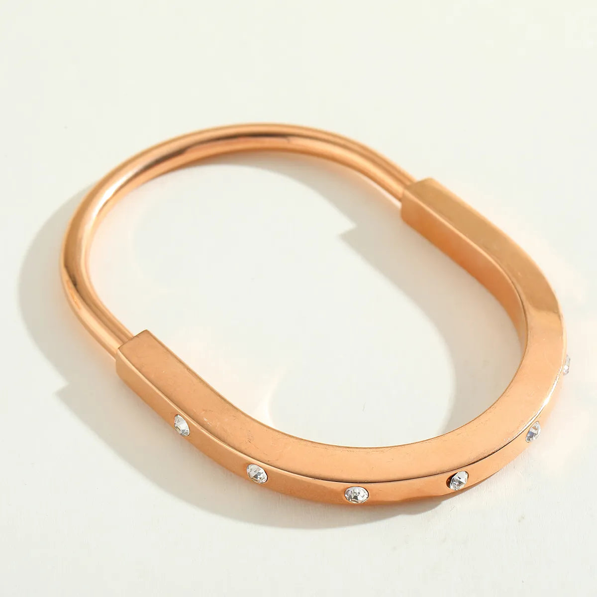 TB Irregular Radiance Diamond Bangle - 18K Rose Gold Plated