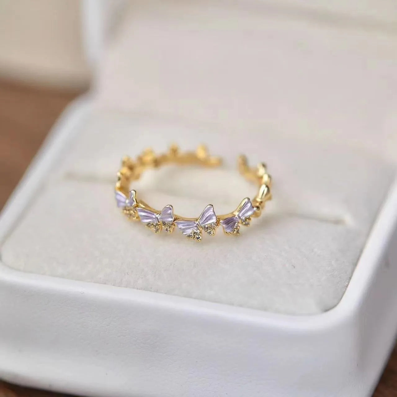 TB Enchanted Lavender Butterfly Ring