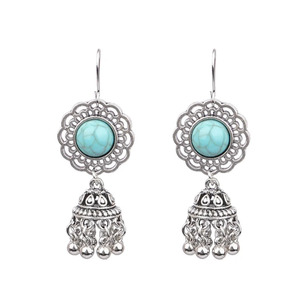 TB Azure Whisper Filigree Dangle Earrings