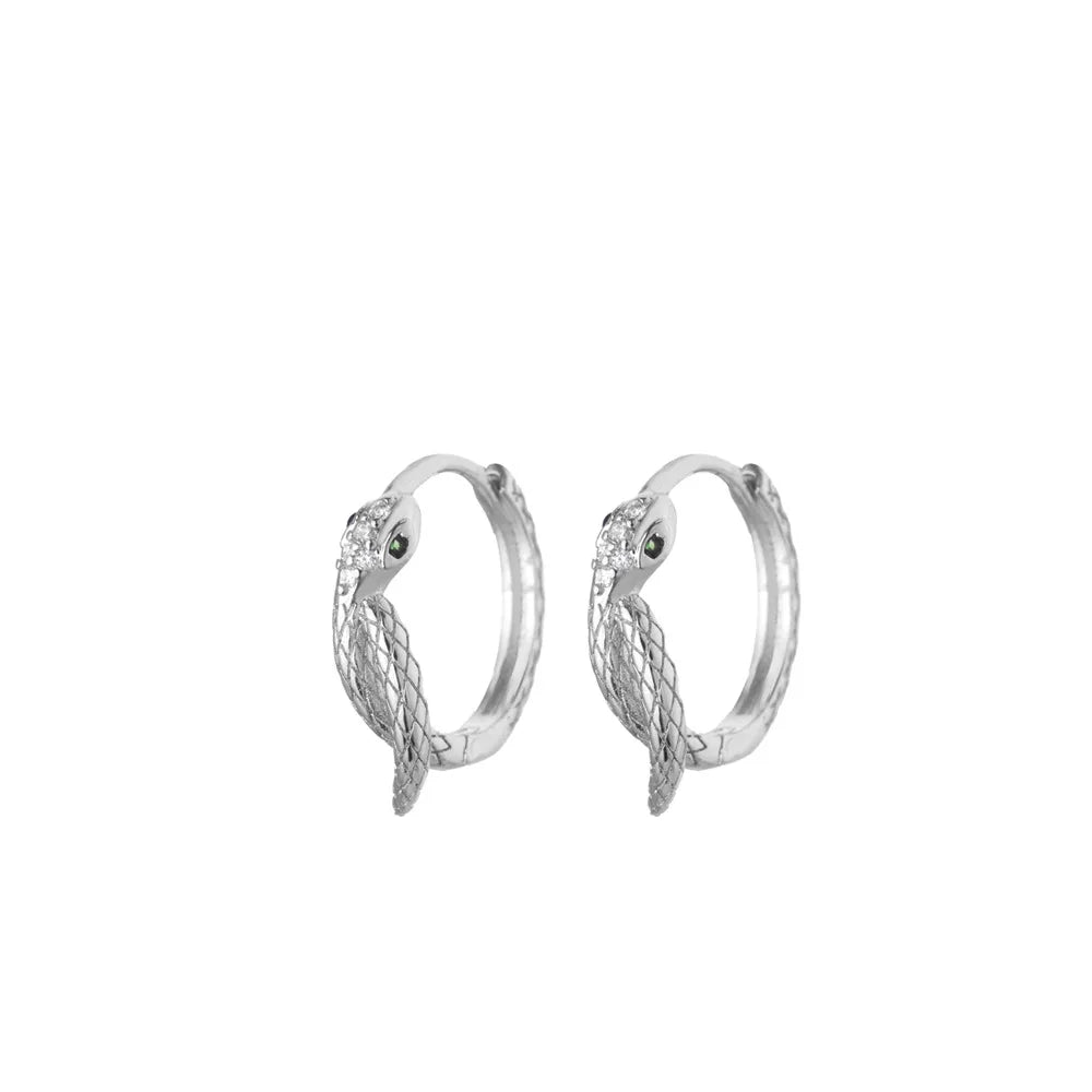 TB Serpentine Embrace Zircon Hoops