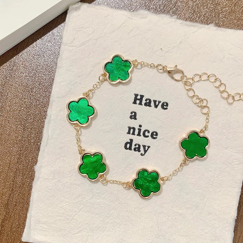 TB Verdant Clover Charm Bracelet