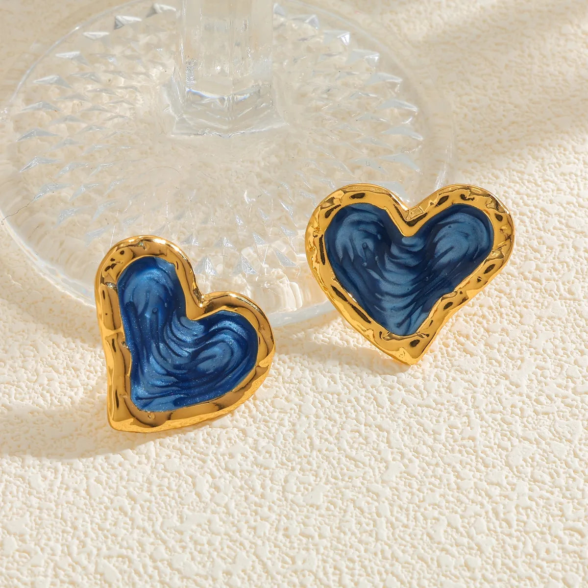 TB Azure Embrace Heart Earrings